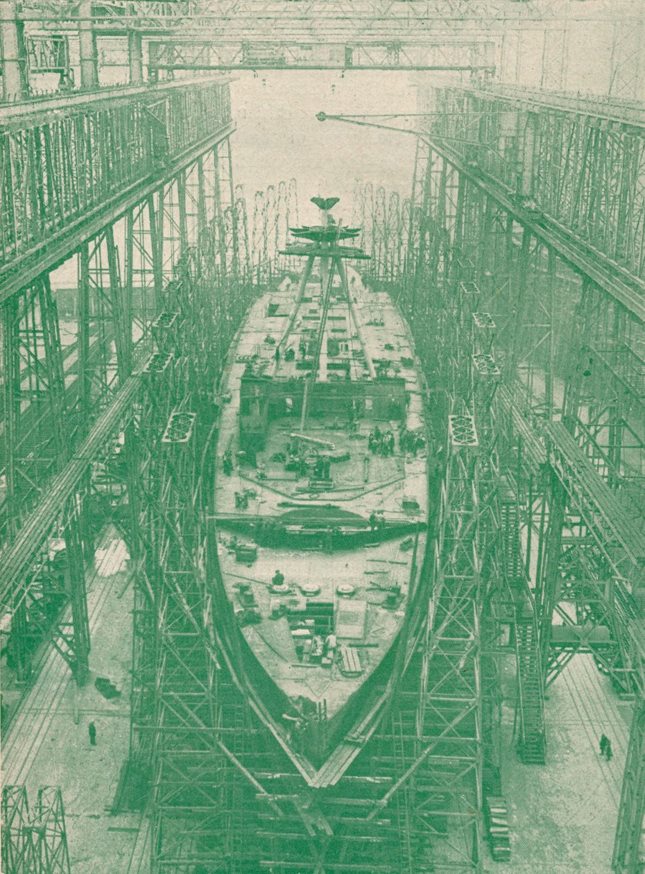 Kevytristeilijä rakenteilla, 1917 1919 tekijältä Unbekannt