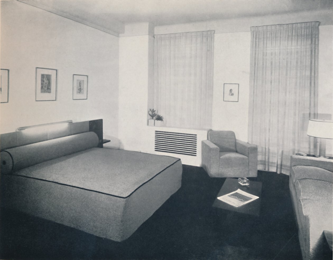 Miesten makuuhuone, jonka suunnitteli Robert Heller Inc., New York, 1936 tekijältä Unbekannt