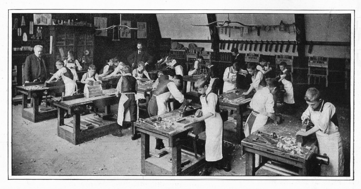 Manuaalinen koulutuskeskus: puutyöt, Lontoo, c1900 1901 tekijältä Unbekannt
