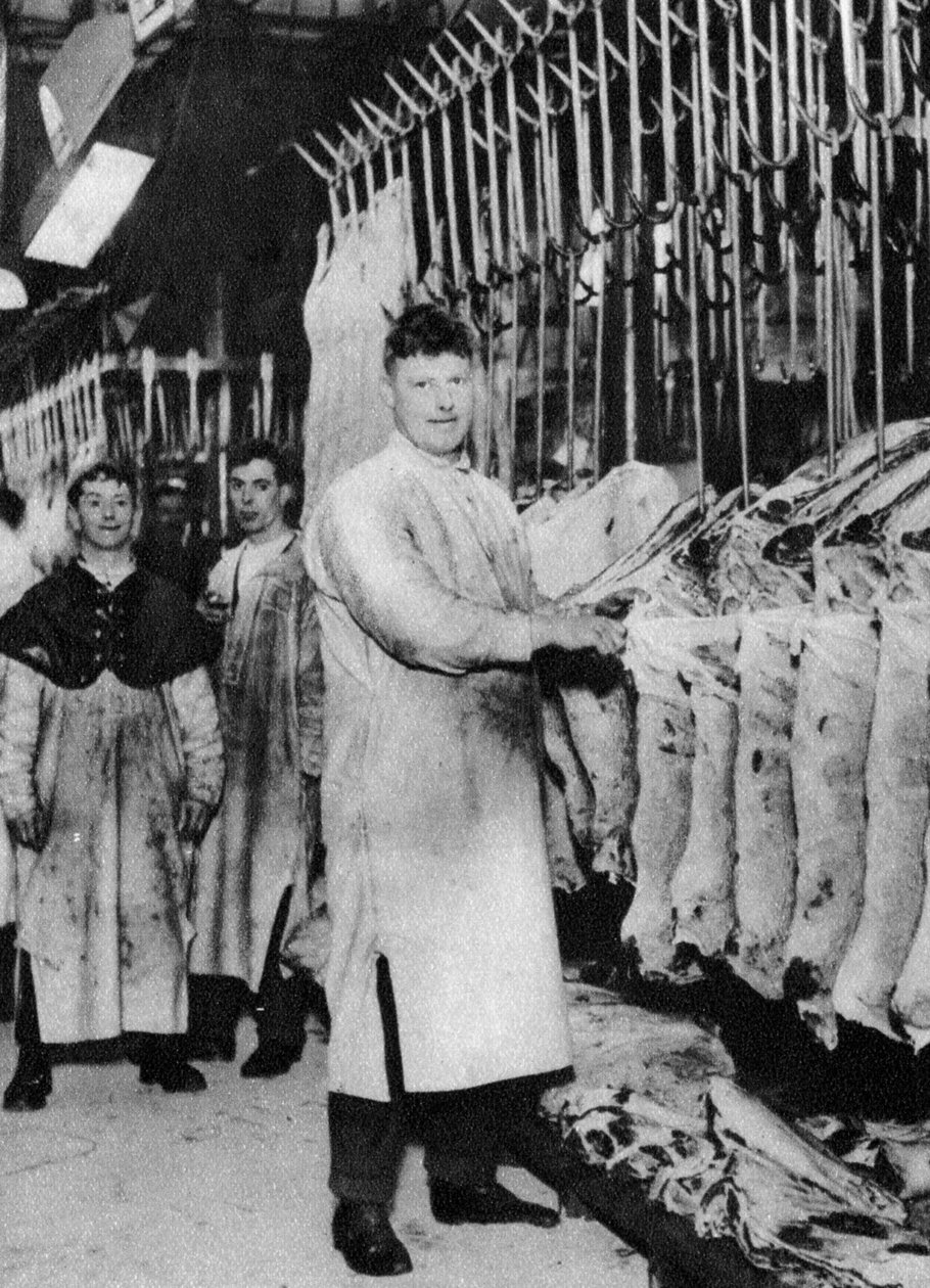 Lihaportteri, Smithfield Market, Lontoo, 1926-1927 tekijältä Unbekannt
