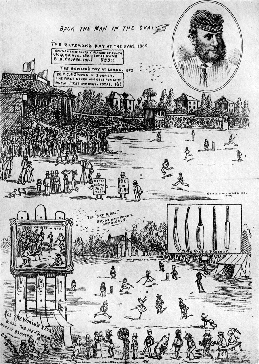 Muisto James Southertonin etukrikettiottelusta, 1800-luku 1912 tekijältä Unbekannt