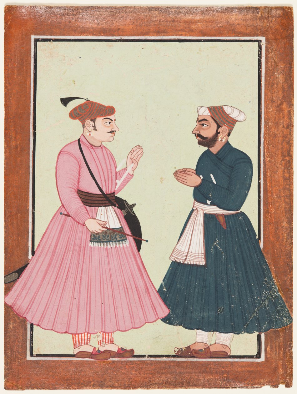 Jalo, luultavasti Raja Gaur Sen, saa toisen aatelisen, n. 1700-20. tekijältä Unbekannt