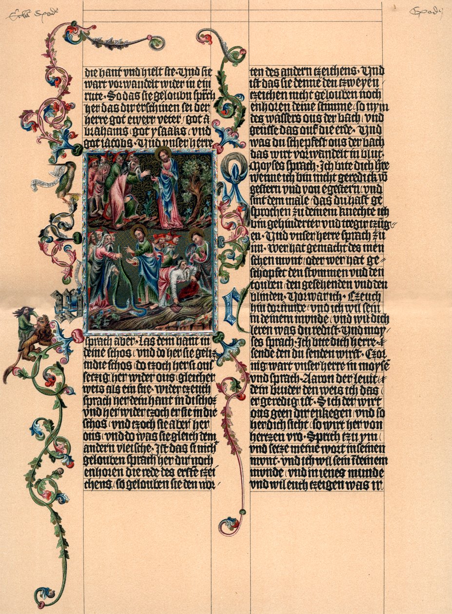 Sivu Wenzelin Raamatusta, c1400, 1903 tekijältä Unbekannt