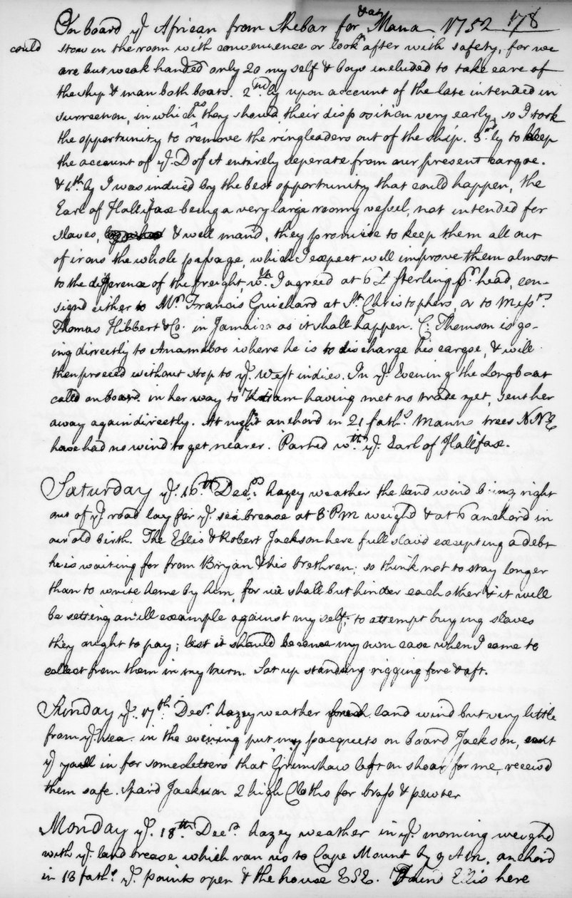Sivu John Newtonin päiväkirjasta, 1750-1754 1965 tekijältä Unbekannt