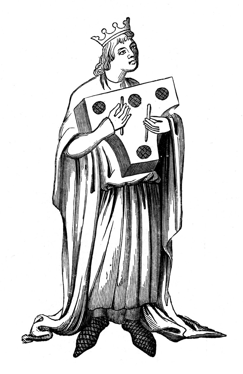 Psalterion esiintyjä, 1300-luku, 1870 tekijältä Unbekannt