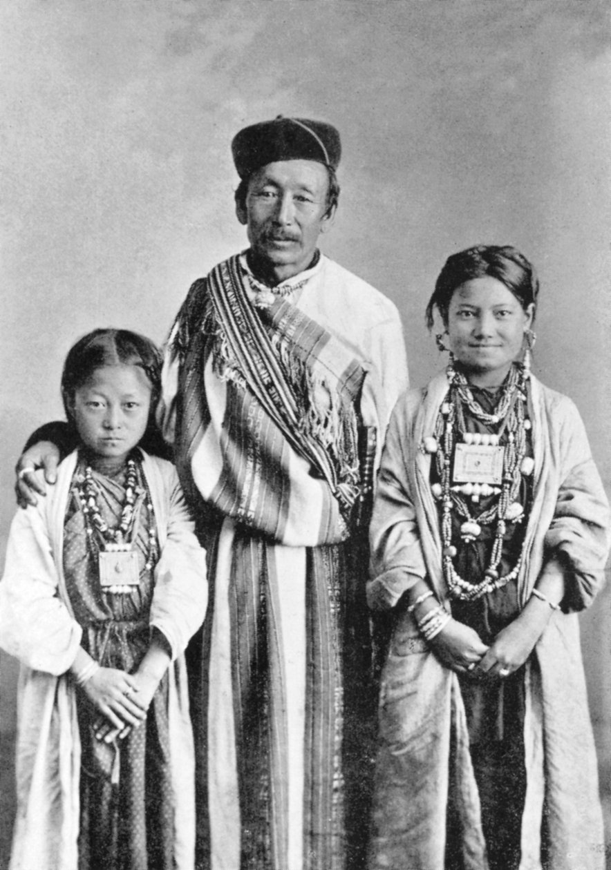 Muotokuva Lepchasista, Länsi-Bengalista, Intiasta, vuodelta 1910 tekijältä Unbekannt