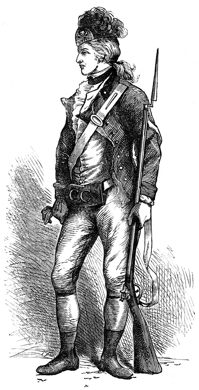 Todellinen amerikkalainen kiväärimies, c1776-1780 c1880 tekijältä Unbekannt