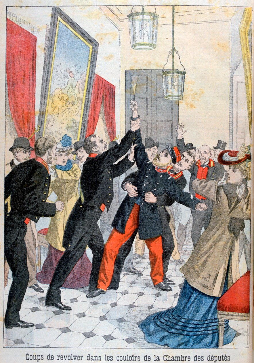 Revolveri edustajainhuoneen käytävillä, Pariisi, 1902 tekijältä Unbekannt