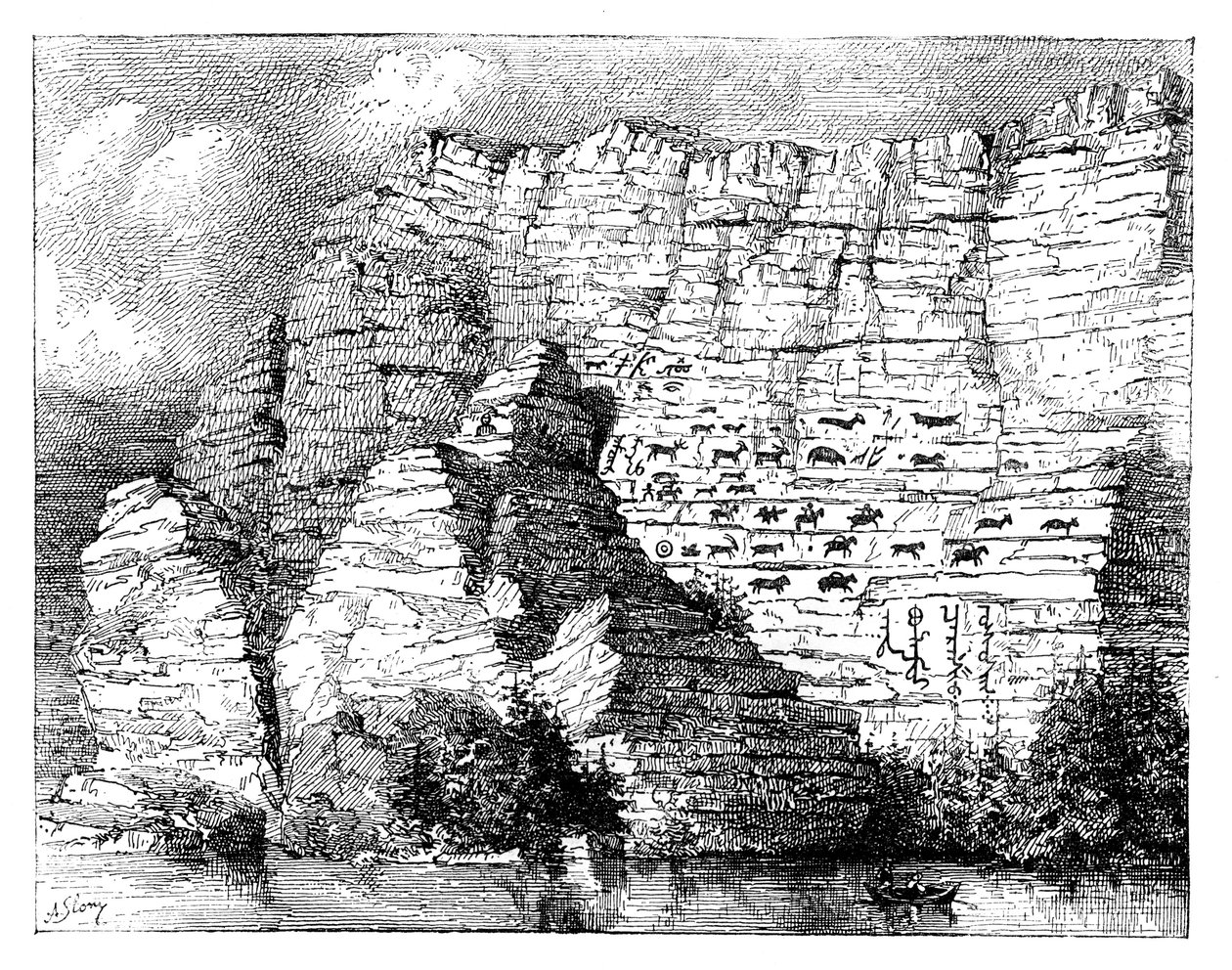 Kalliokirjoitus Jenisei-joen rannalla, 1895 tekijältä Unbekannt