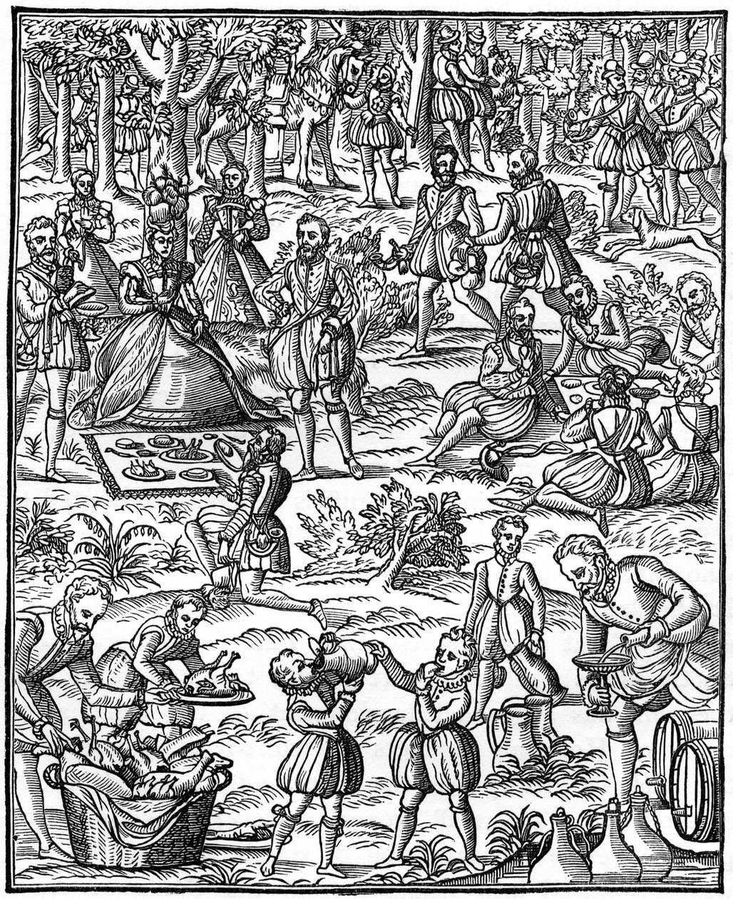 Kuninkaallinen piknik, 1575, 1910 tekijältä Unbekannt