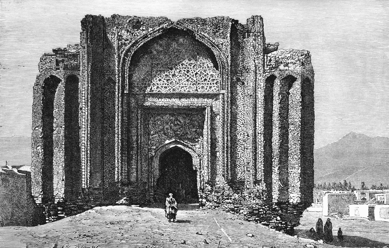 Raunioitunut 1300-luvun moskeija, Hamadan, Iran, 1895 tekijältä Unbekannt