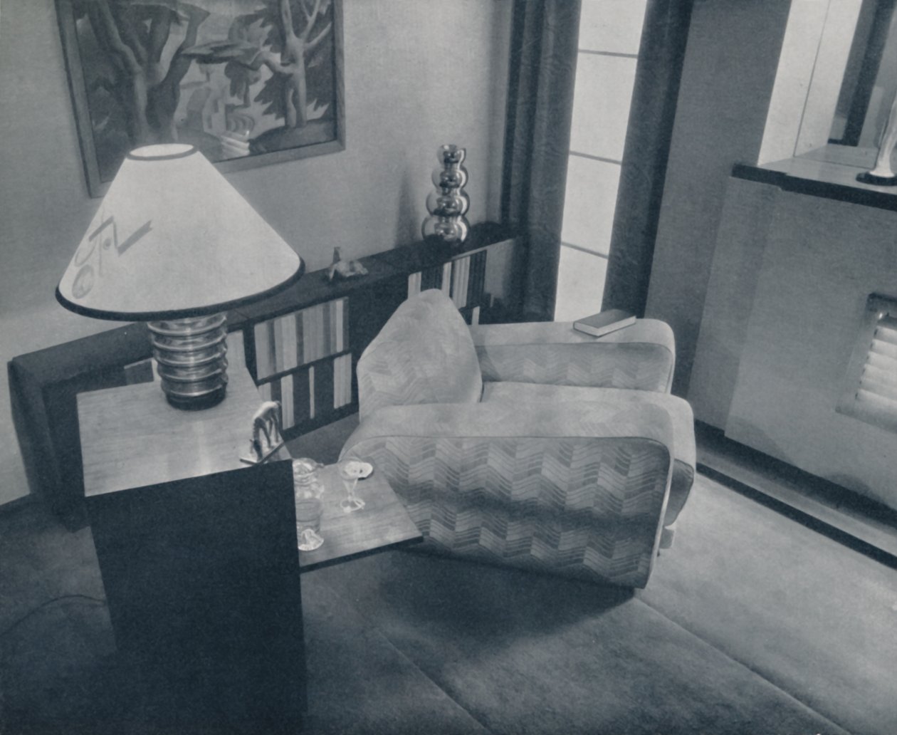 Pieni huone, jonka on suunnitellut ja sisustanut Michael Dawn, Bedford, Englanti, 1935 tekijältä Unbekannt
