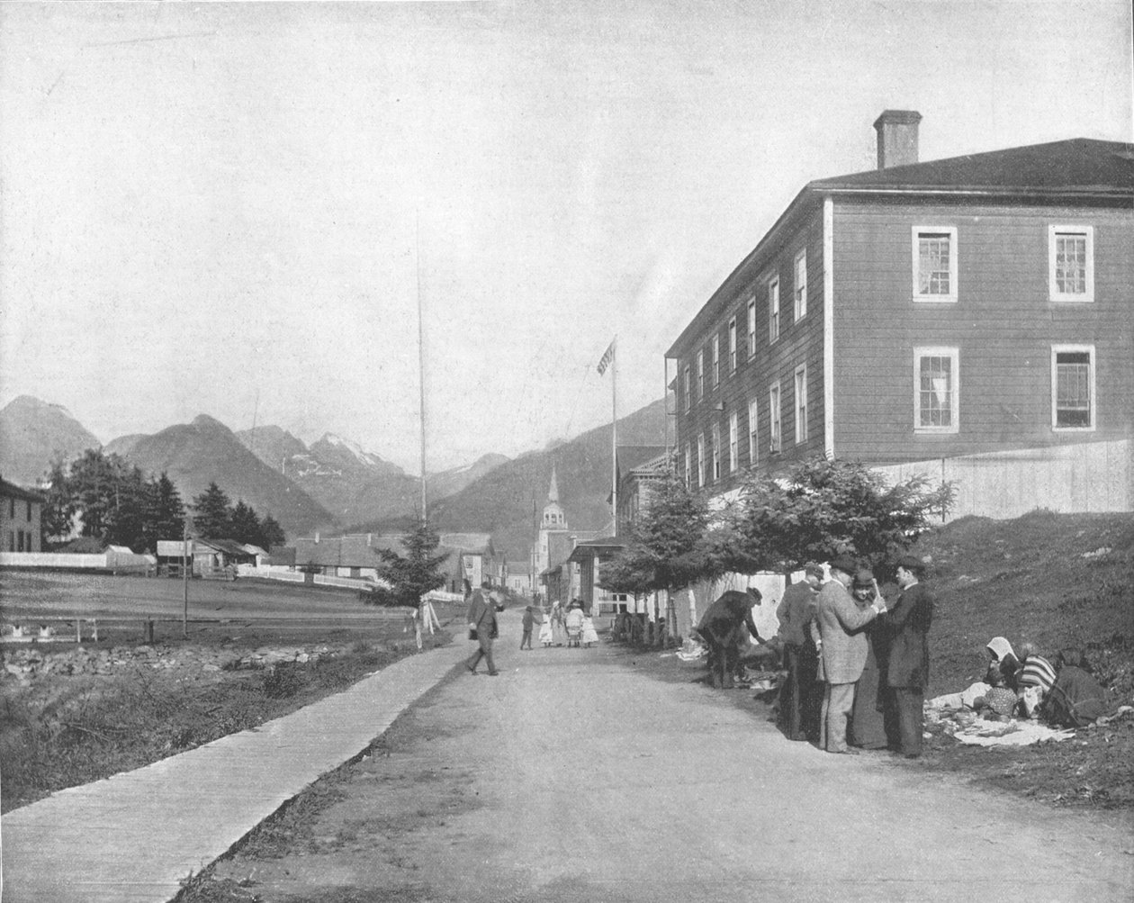 Katu Sitkassa, Alaskassa, Yhdysvalloissa, 1900. tekijältä Unbekannt