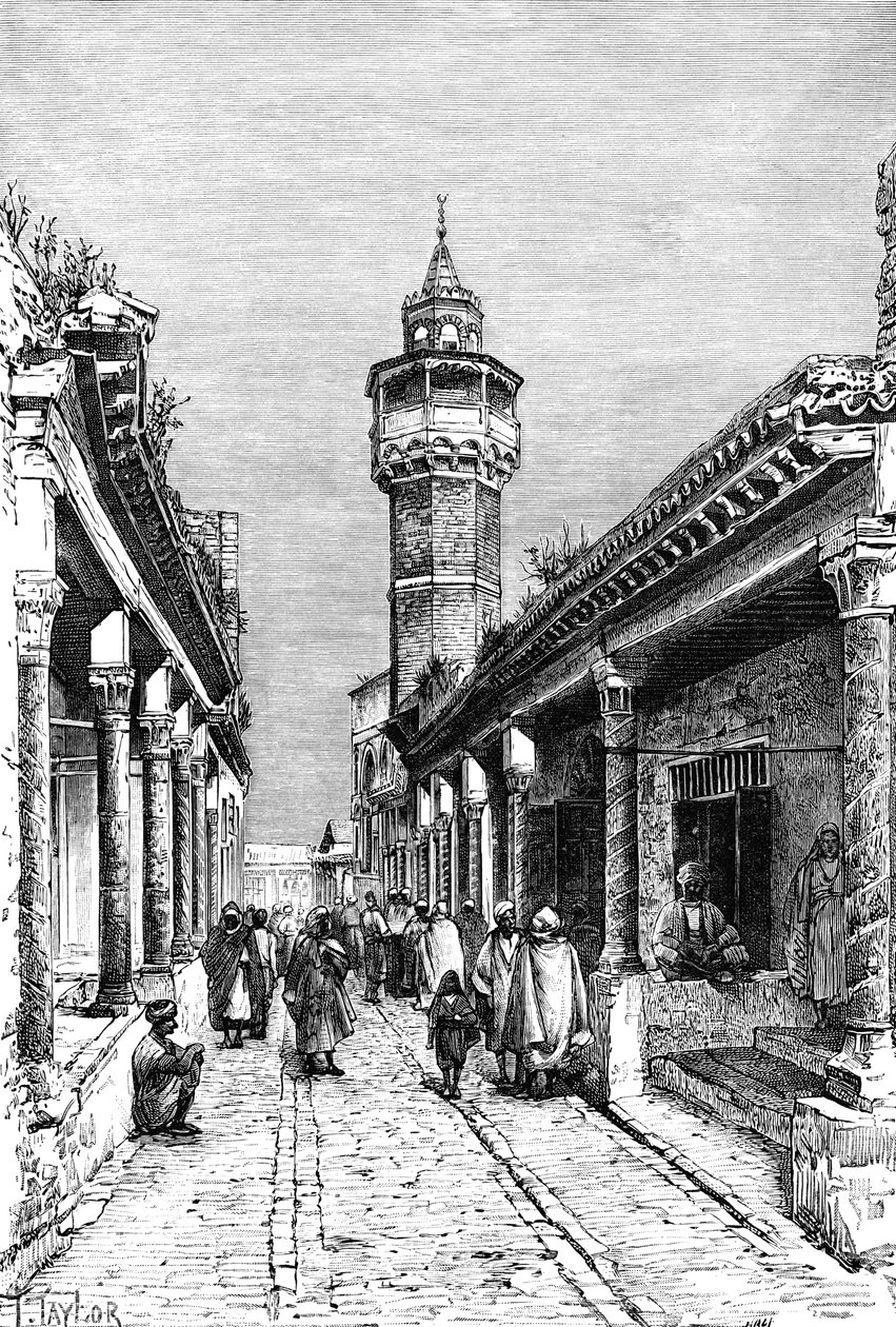 Katu Sukin alueella Tunisiassa, Tunisiassa, 1895 tekijältä Unbekannt