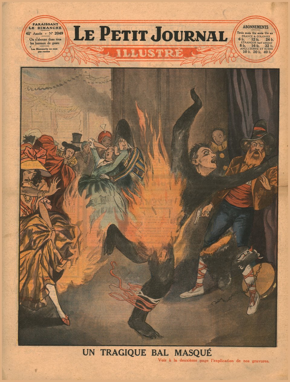 Traaginen naamiopallo, 1930. tekijältä Unbekannt