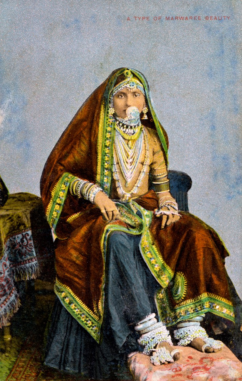 Eräänlainen Marwareen kauneus, Intia, 1900-luvun alku tekijältä Unbekannt