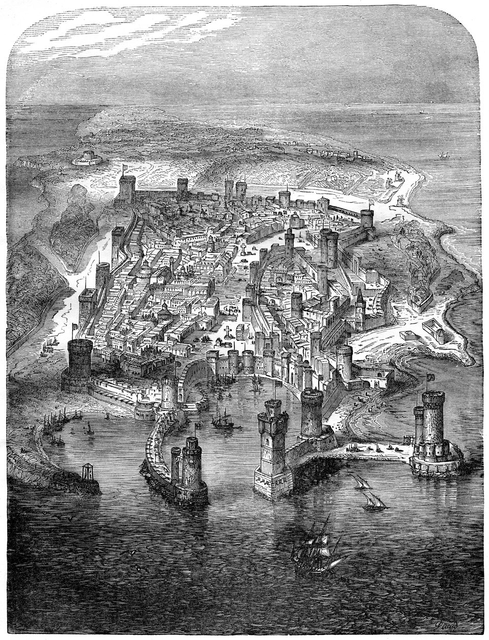Näkymä Rodoksesta, 1480 1882-1884 tekijältä Unbekannt