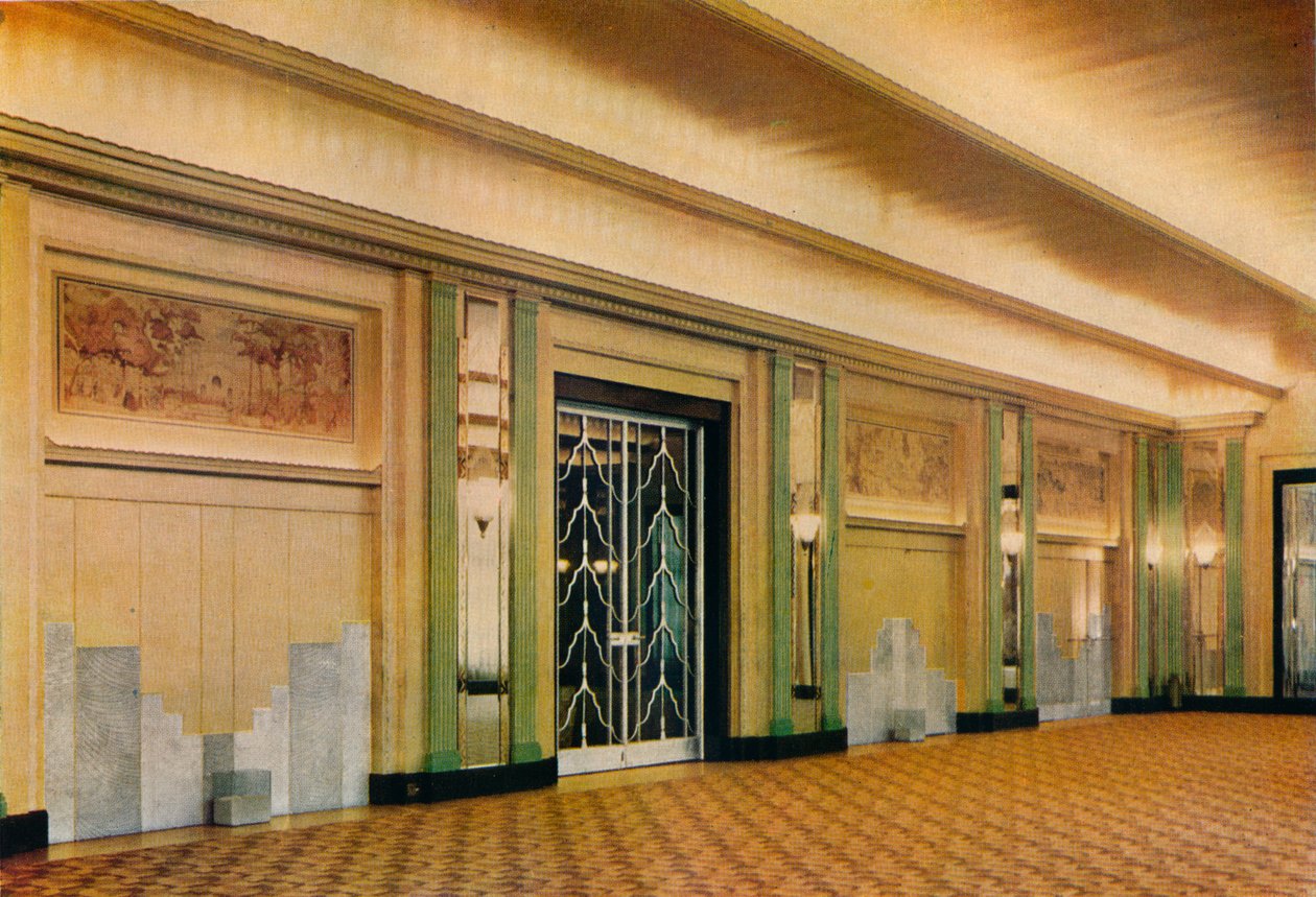 Näkymä Claridges-hotellin uudesta juhlasalista, jonka on suunnitellut Oswald P. Milne, 1933 tekijältä Unbekannt