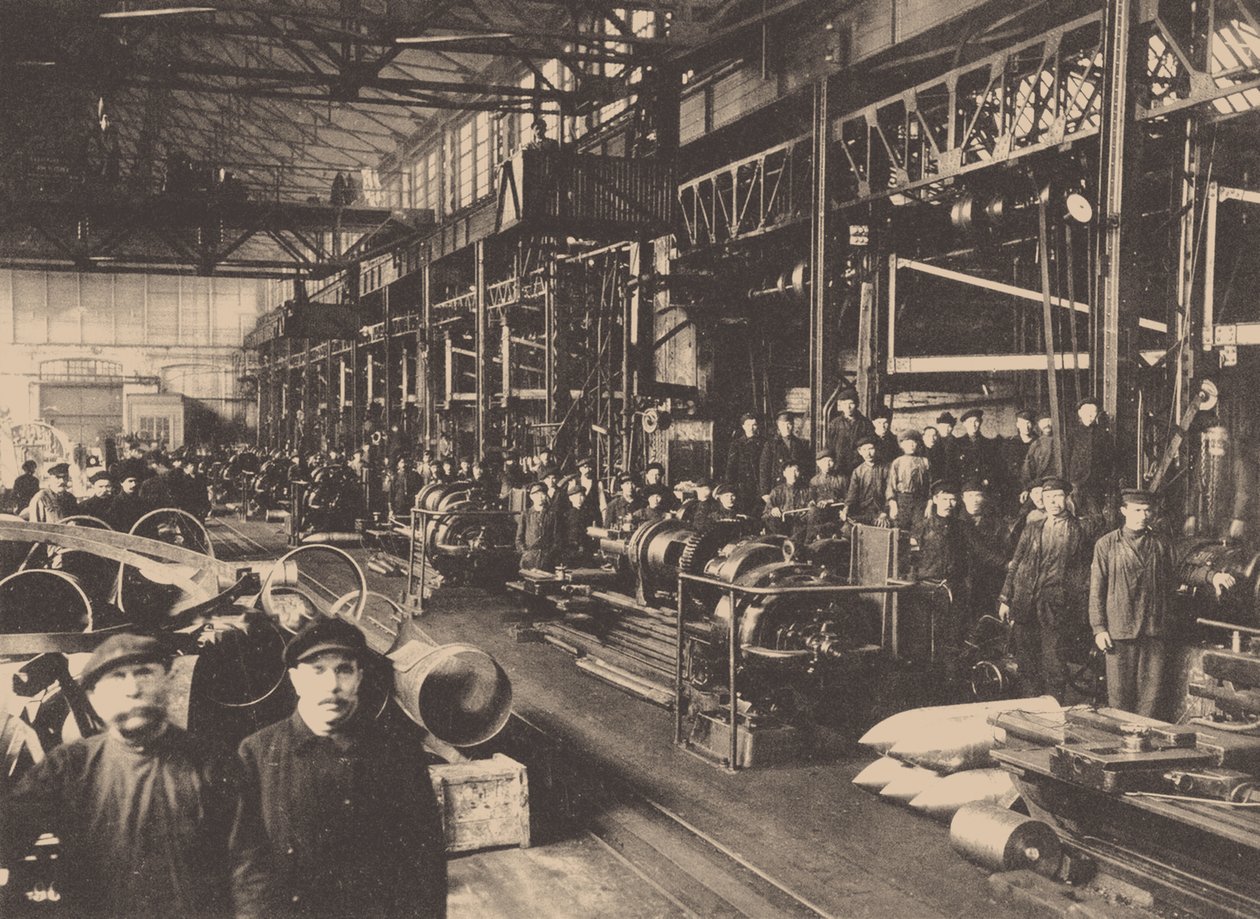 Putilovin tehtaan työpaja, n. 1914 tekijältä Unbekannt