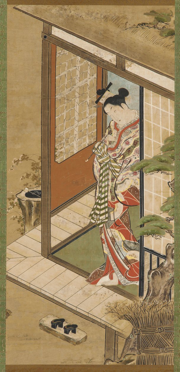 Yujo piipulla, Edo-kausi, 1700-luku. tekijältä Unbekannt