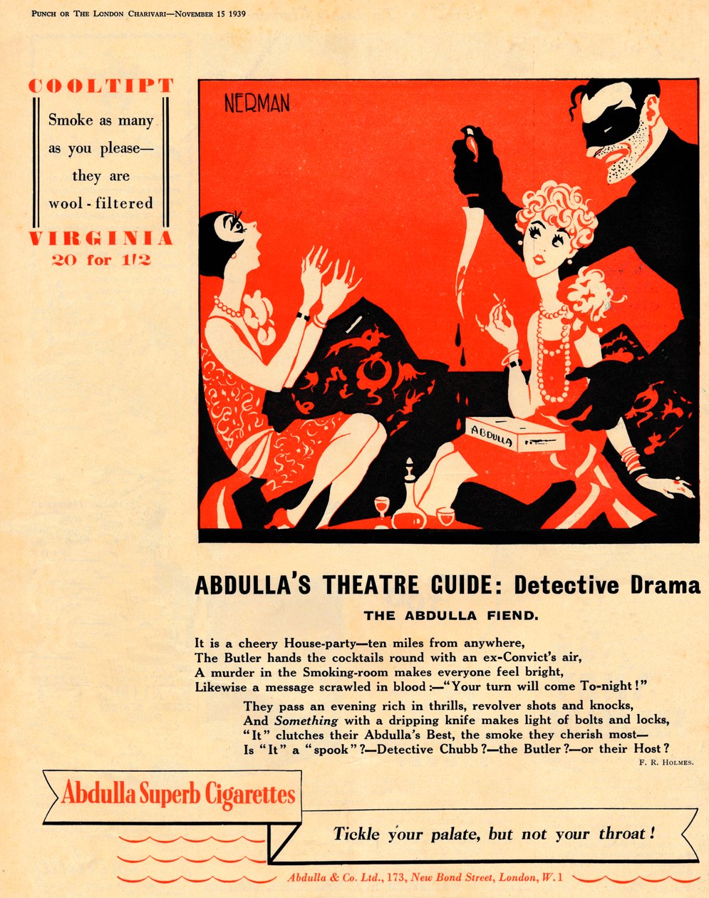 Abdullasin teatteriopas: Detective Drama - The Abdulla Fiend, 1939 tekijältä Unbekannt