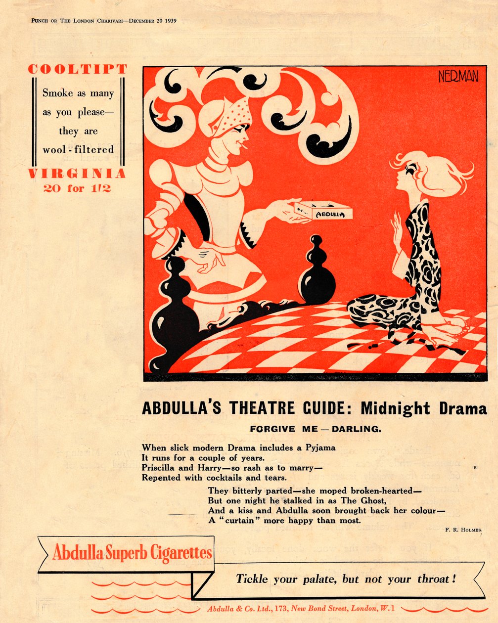 Abdullasin teatteriopas: Keskiyön draama - Anna anteeksi - kulta, 1939 tekijältä Unbekannt