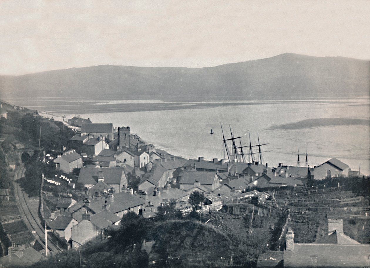 Aberdovey - Näkymä kaupunkiin ja lahdelle, 1895 tekijältä Unbekannt