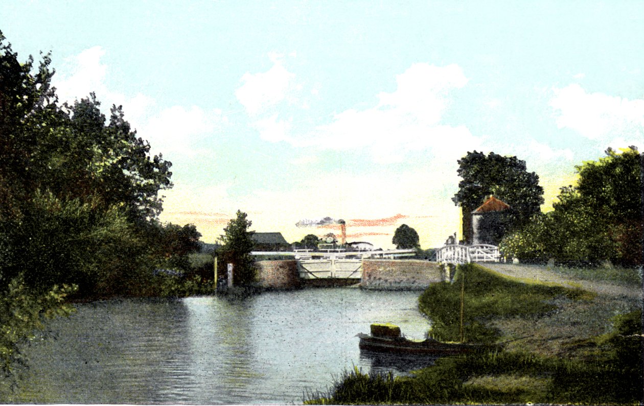 Abingdon Lock, Oxfordshire, 1900-luku tekijältä Unbekannt