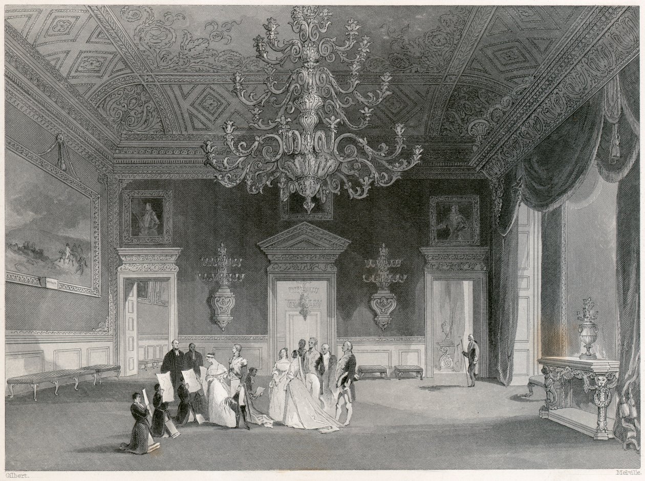 Kuningatar Victorian liittyminen, St Jamesin palatsi, Lontoo, 1837 tekijältä Unbekannt