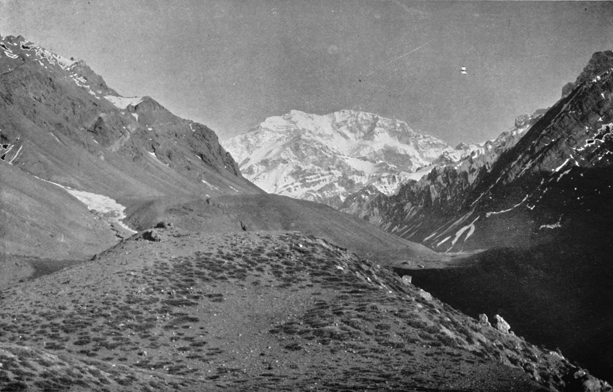 Aconcagua, lähellä Santiagosta Mendozaan johtavaa tietä, 1911 tekijältä Unbekannt