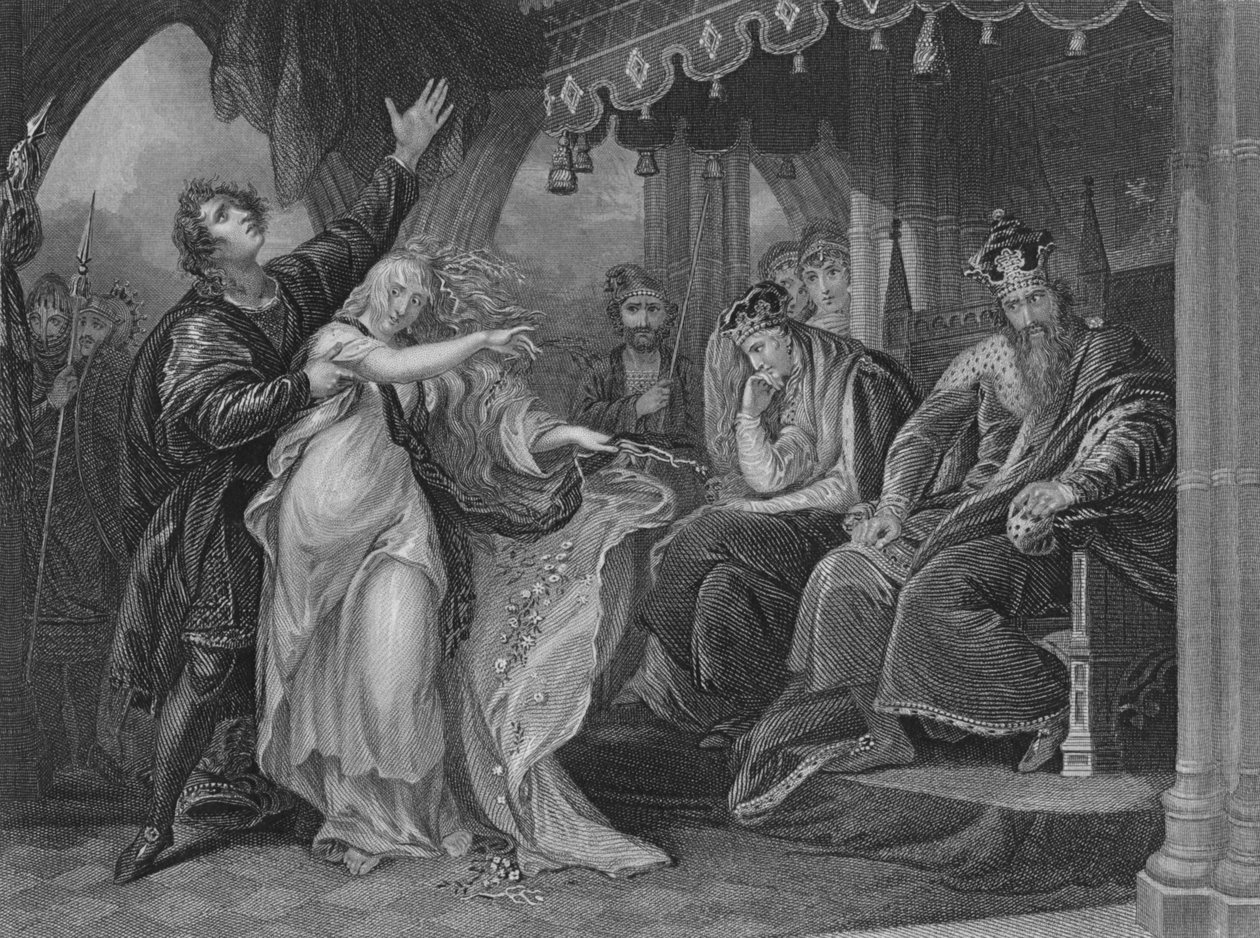 IV näytös Kohtaus v Hamletista, 1800-luku tekijältä Unbekannt