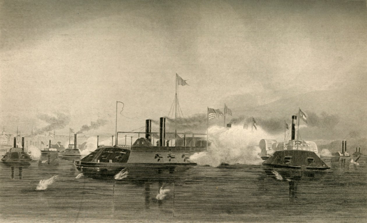 Tykkiveneiden toiminta Memphisissä, 1878. tekijältä Unbekannt