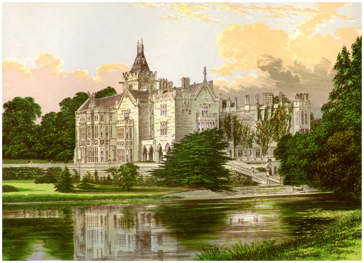 Adare Manor, Limerickin kreivikunta, Irlanti, Dunravenin jaarlin koti, c1880 tekijältä Unbekannt