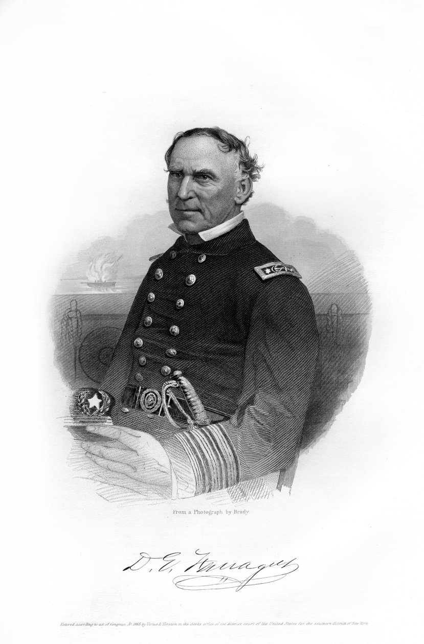 Amiraali David Farragut, Yhdysvaltain laivaston upseeri Yhdysvaltain sisällissodassa, 1862-1867 tekijältä Unbekannt