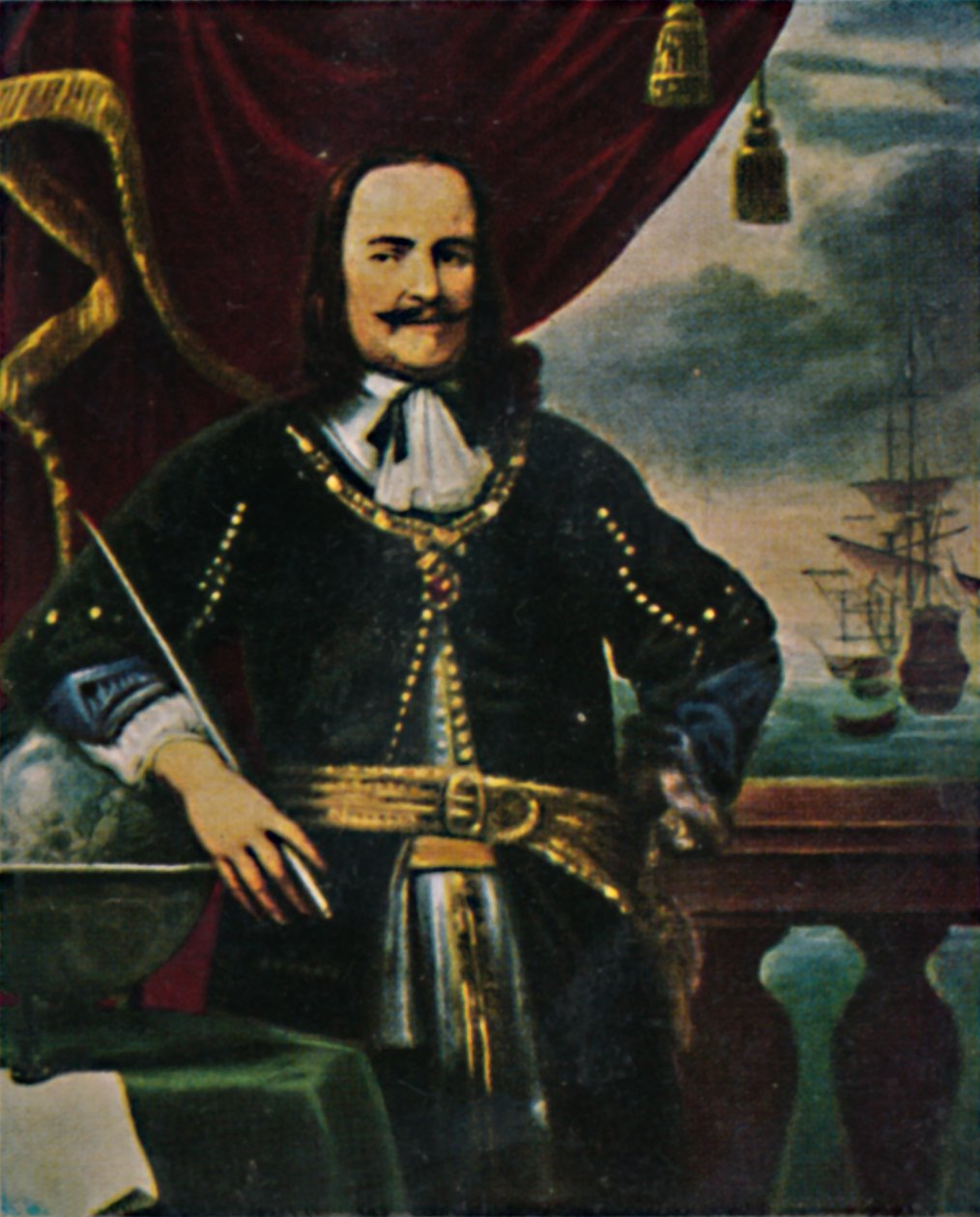 Amiraali de Ruyter 1607-1676. - F. Bolin maalaus, 1934. tekijältä Unbekannt