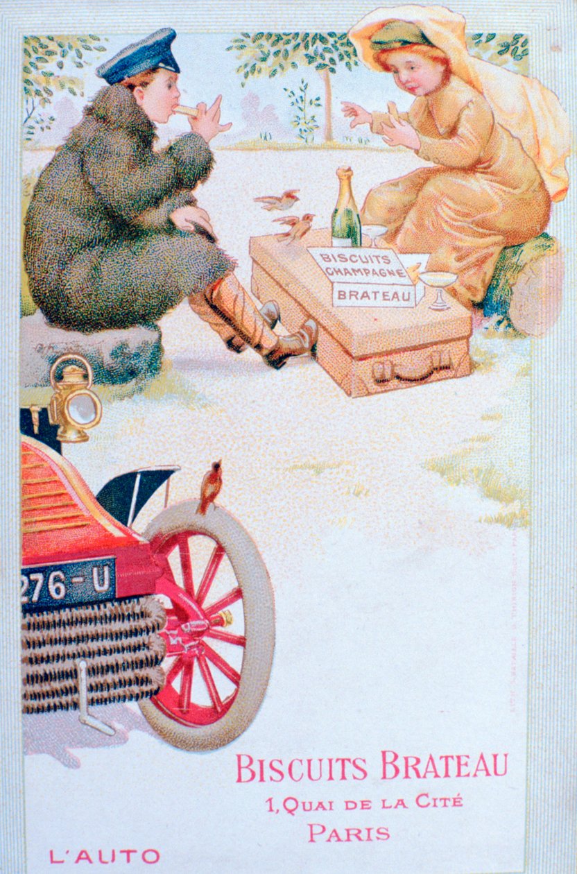 Mainos keksille Brateau, 1900-luku tekijältä Unbekannt