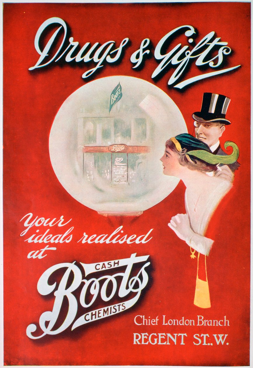 Mainos Boots the Chemists, 1913 tekijältä Unbekannt