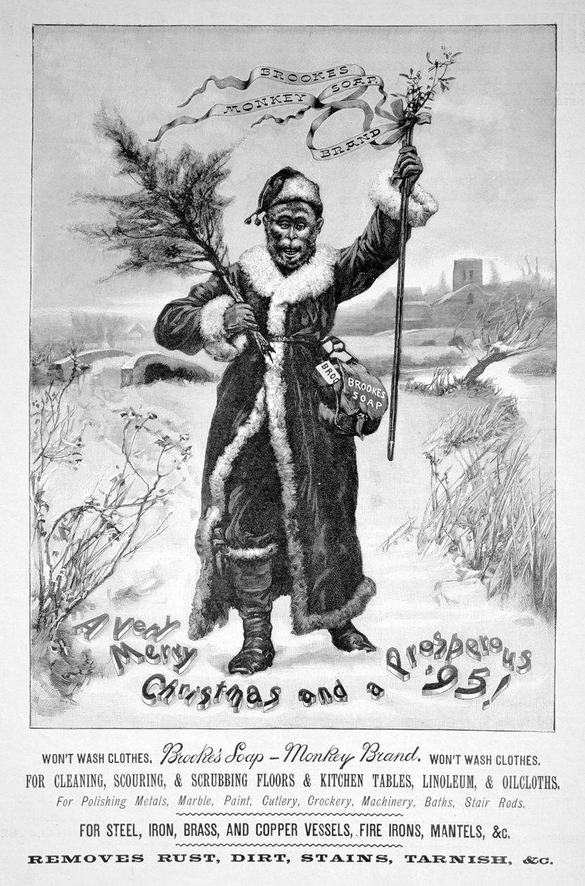 Mainos Brookes Monkey Brand -saippualle, 1894 tekijältä Unbekannt