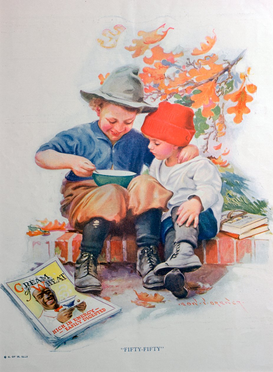 Mainos Cream of Wheat, amerikkalainen kuuma aamiaismuro, 1923 tekijältä Unbekannt