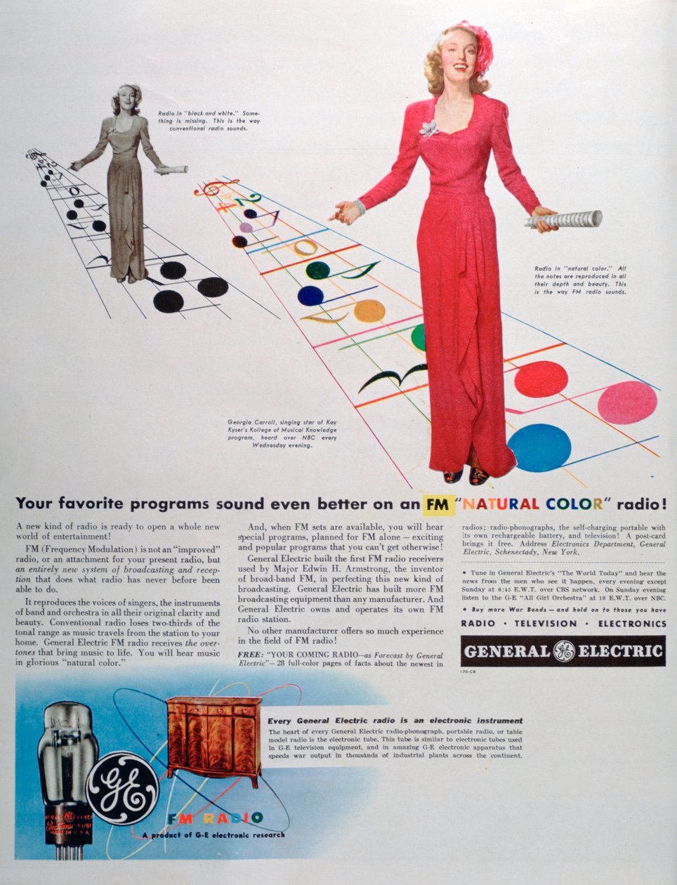 Mainos General Electric FM-radioille, 1944 tekijältä Unbekannt