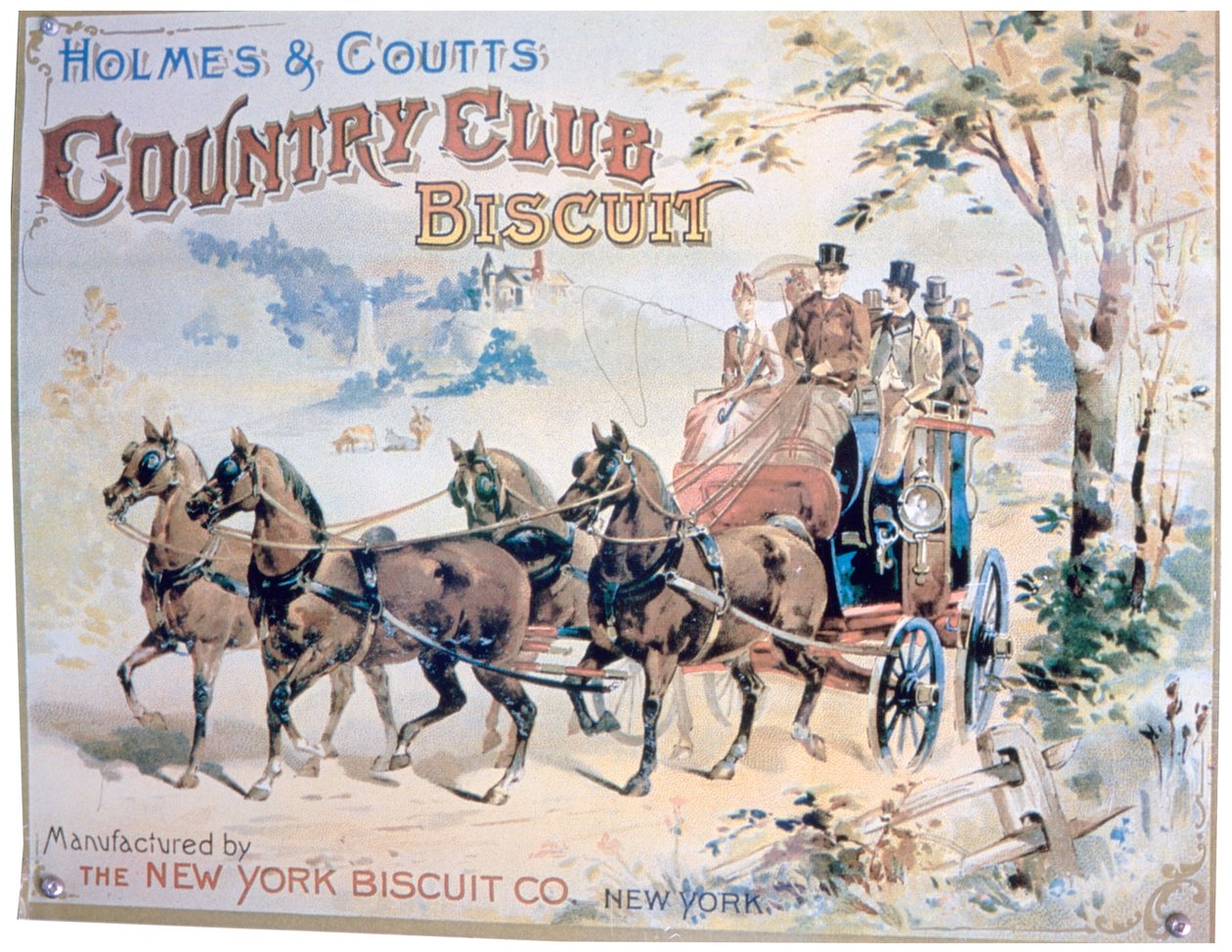 Mainos Holmes and Coutts Country Club -keksistä tekijältä Unbekannt