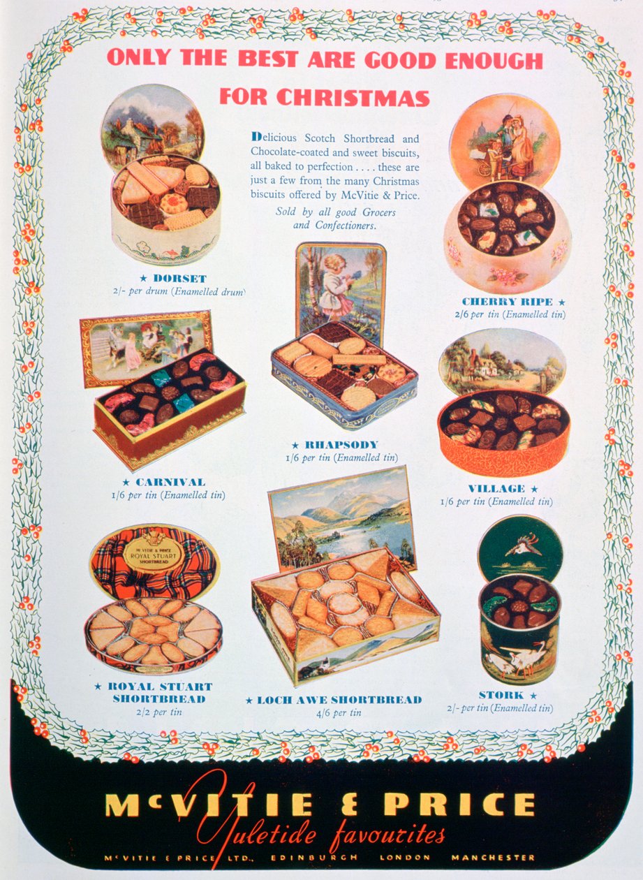 Mainos McVitie- ja Price-keksistä, 1938 tekijältä Unbekannt