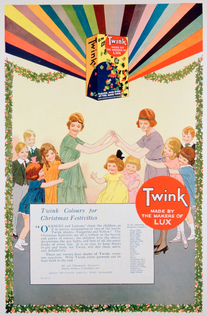 Twink dye -mainos, 1922 tekijältä Unbekannt