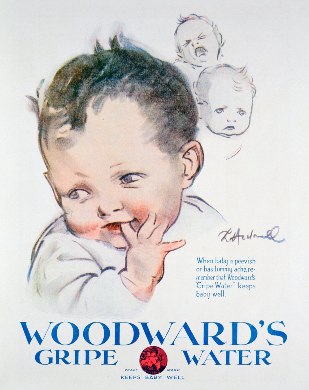 Woodwards Gripe Water -mainos, 1925 tekijältä Unbekannt