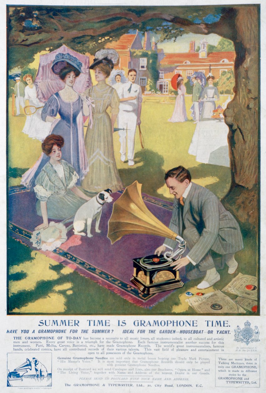 Gramophone and Typewriter Co:n mainos, 1907 tekijältä Unbekannt
