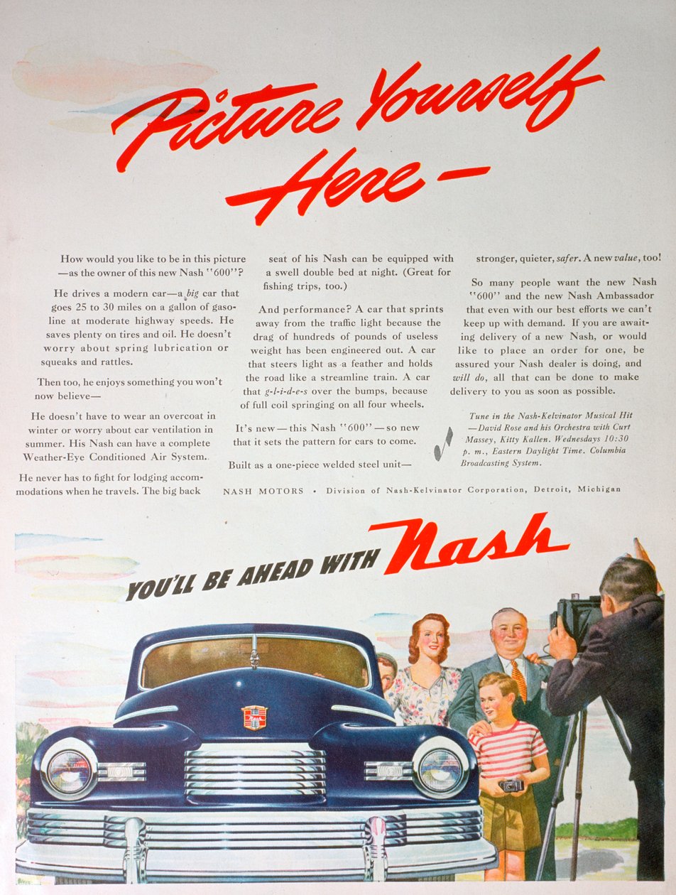 Nash 600 -auton mainos, 1946 tekijältä Unbekannt