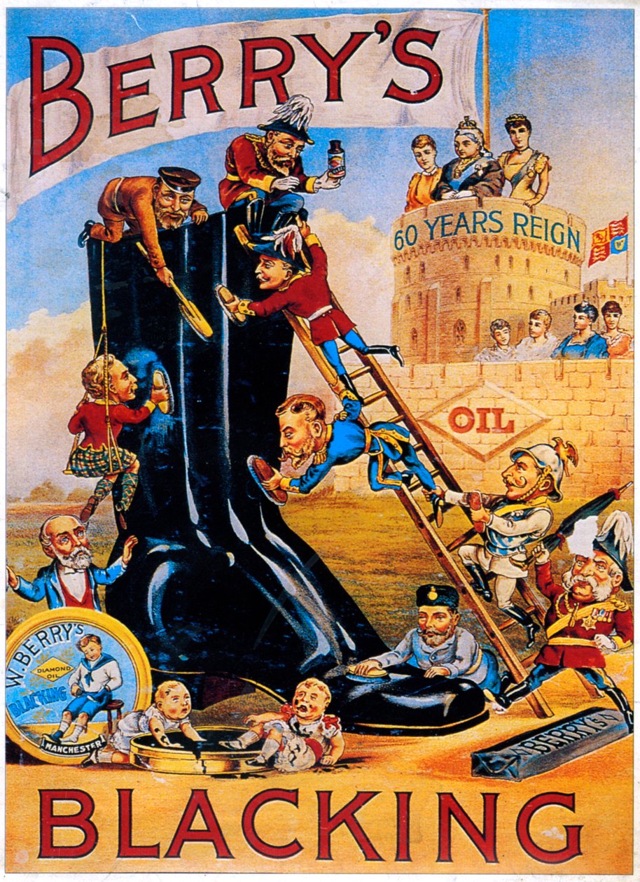 Mainos Berrys saappaankiillotuksesta, 1887 tekijältä Unbekannt