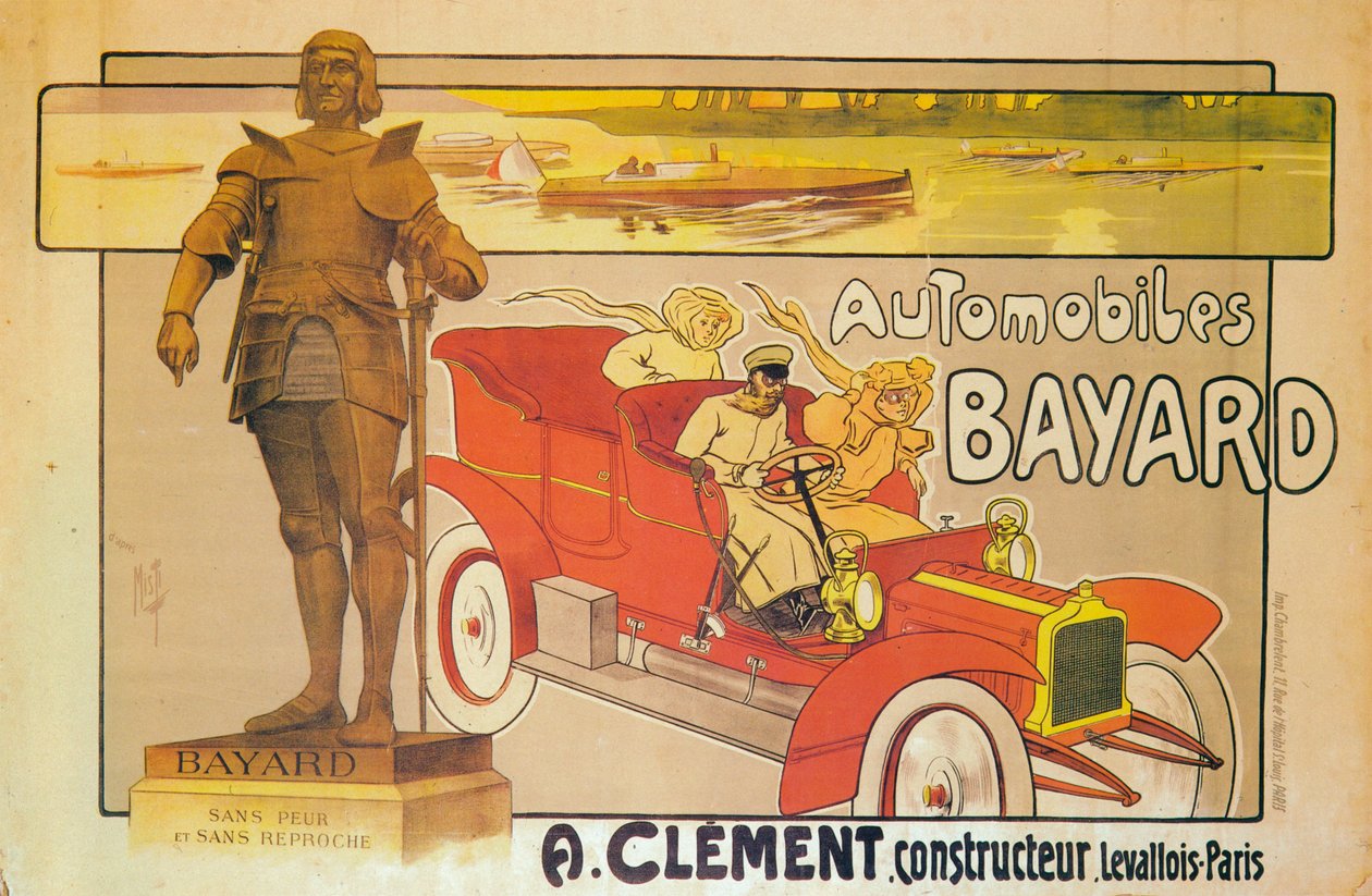 Clement-Bayard-autojen mainos, c1905 tekijältä Unbekannt