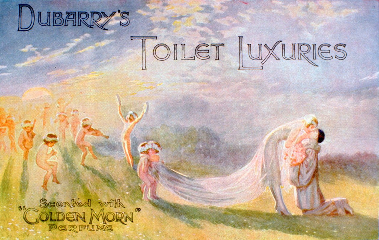 Mainos Dubarrys Toilet Luxuriesille, tuoksutettu Golden Morn -hajuvedellä, 1922 tekijältä Unbekannt