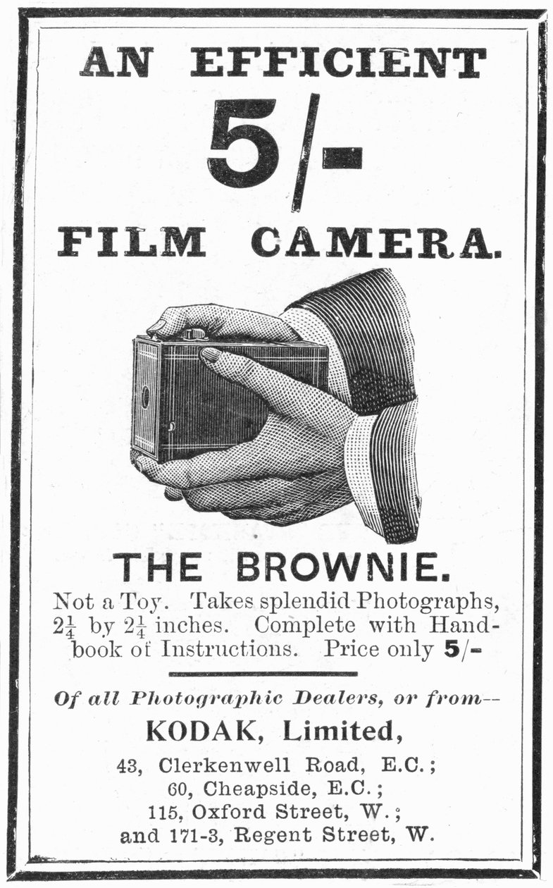 Kodak Brownie box -kameroiden mainos, 1900 tekijältä Unbekannt